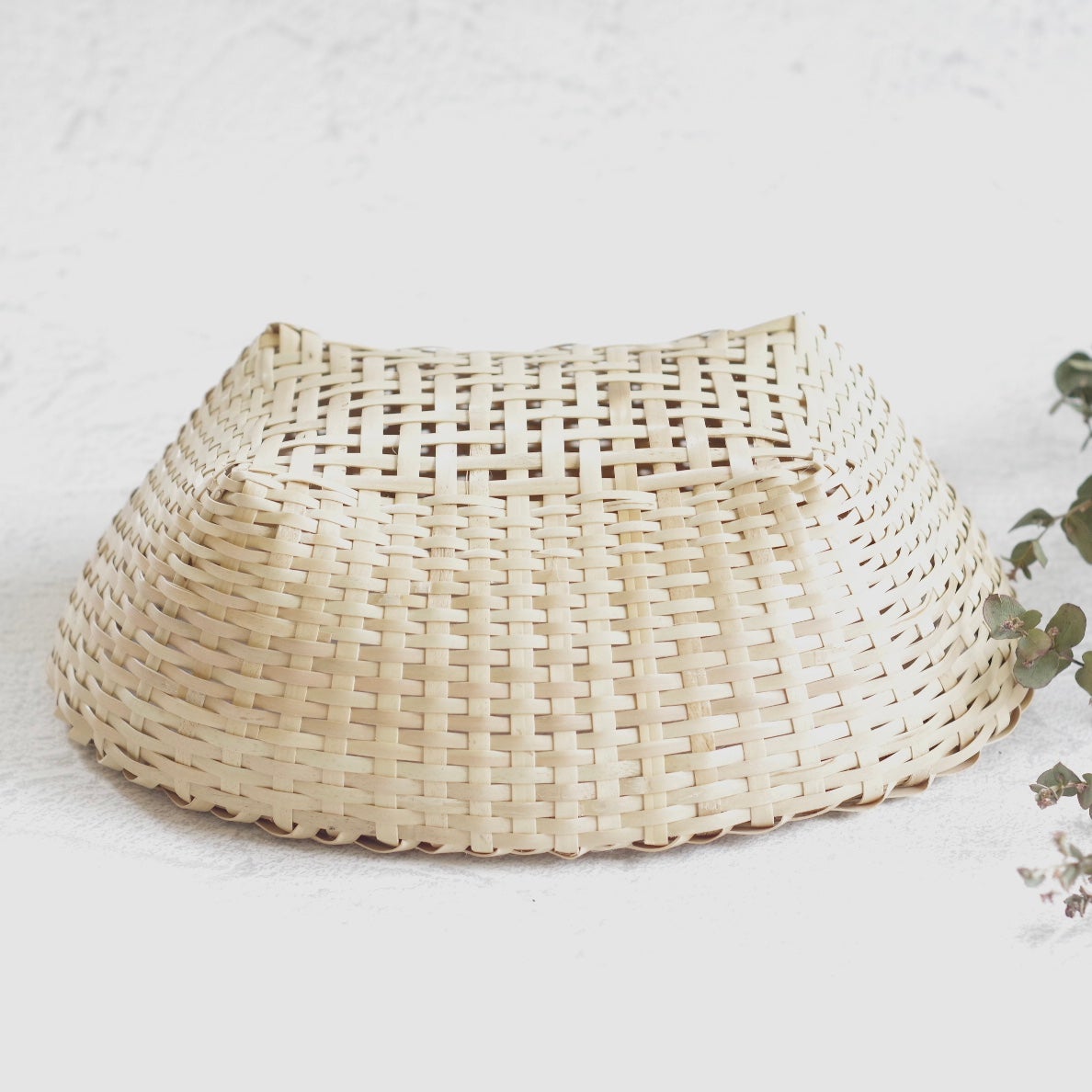 【ヴィンテージ】琉球産竹細工 中サイズ 古道具 ウチナー平バーキ②　ビンテージ ヴィンテージ】琉球産竹細工 琉球籠 古道具 インテリアバスケット