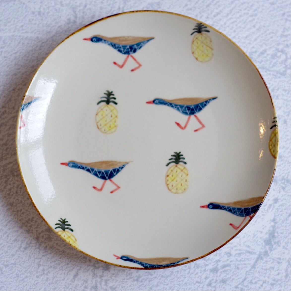 沖縄やちむんアトリエクッチャネ作家ヤギ角皿2枚セット